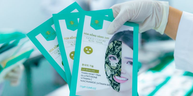 Mặt nạ hoa hồng vàng 24k Mychi 