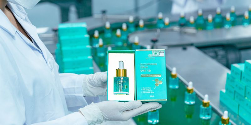 Serum cấy trắng lá vàng 24k Mychi
